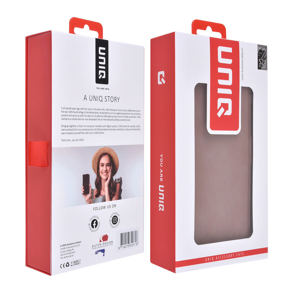 UNIQ Accessory Samsung Galaxy S21 Plus Book Case hoesje - Rose Gold - Pasjeshouder 3 pasjes - PU Leather-Hoesjes-Ilumina Benelux