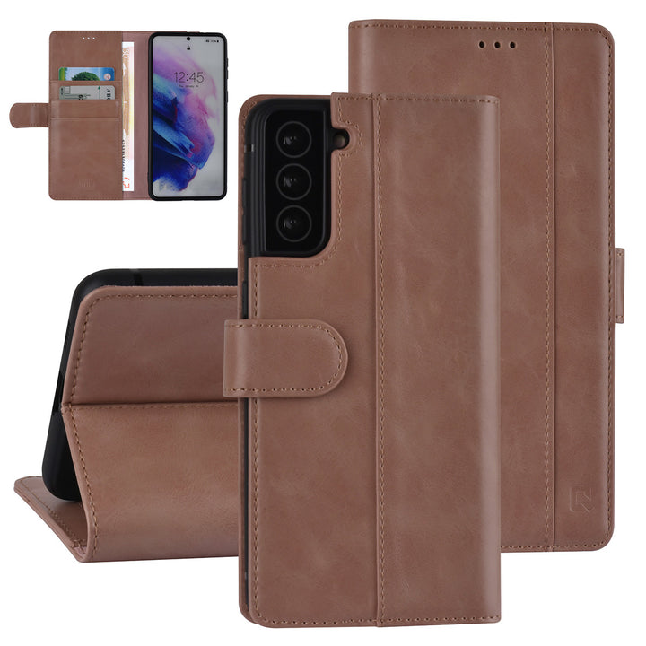 UNIQ Accessory Samsung Galaxy S21 Plus Book Case hoesje - Rose Gold - Pasjeshouder 3 pasjes - PU Leather-Hoesjes-Ilumina Benelux