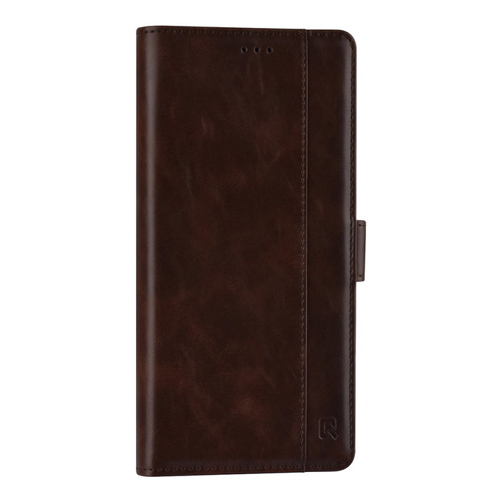 UNIQ Accessory Samsung Galaxy S21 Ultra Book Case hoesje - DonkerBruin - Pasjeshouder 3 pasjes - PU Leather-Hoesjes-Ilumina Benelux