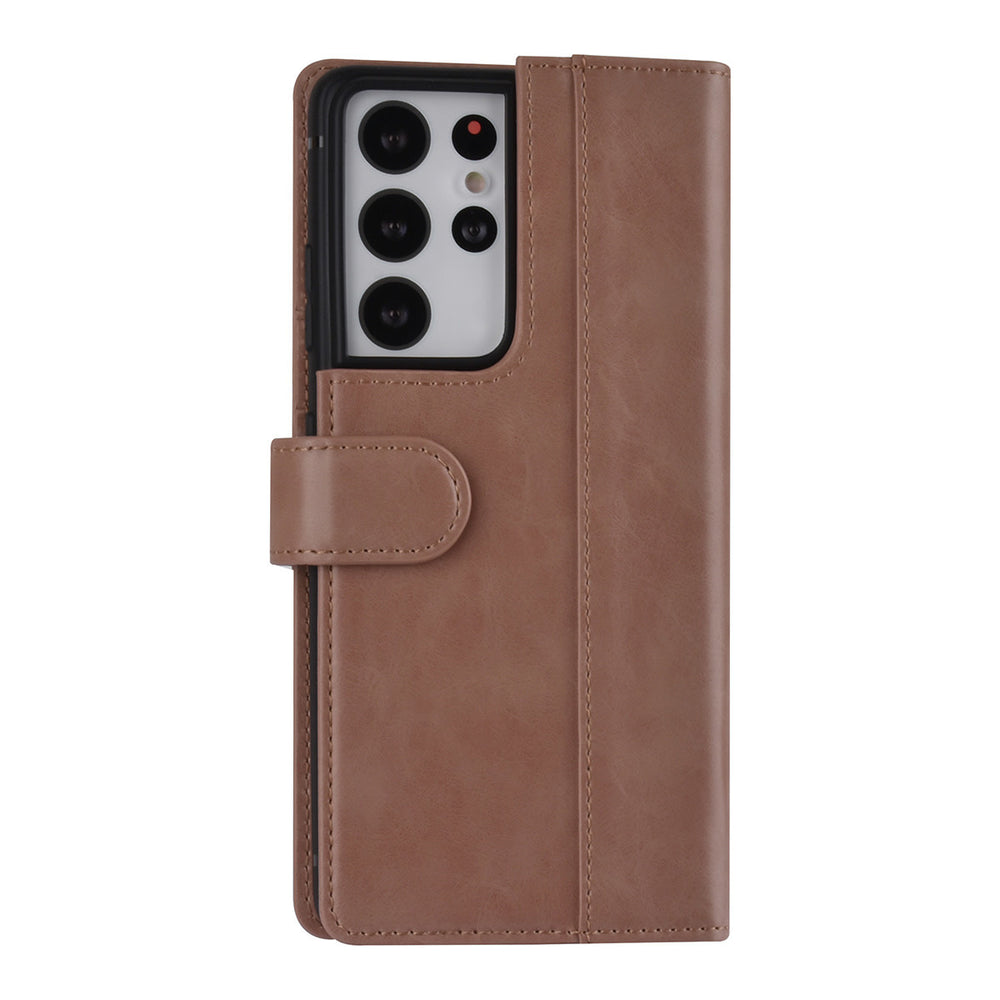 UNIQ Accessory Samsung Galaxy S21 Ultra Book Case hoesje - Rose Gold - Pasjeshouder 3 pasjes - PU Leather-Hoesjes-Ilumina Benelux