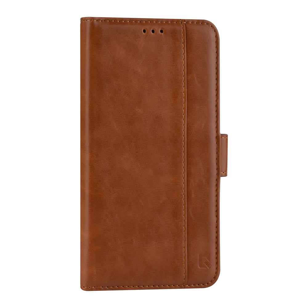 UNIQ Accessory Samsung Galaxy S22 Book Case hoesje - Pasjeshouder voor 3 pasjes - Magneetsluiting - Bruin-Hoesjes-Ilumina Benelux