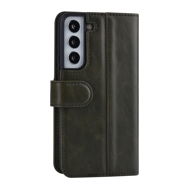 UNIQ Accessory Samsung Galaxy S22 Book Case hoesje - Pasjeshouder voor 3 pasjes - Magneetsluiting - DonkerGroen-Hoesjes-Ilumina Benelux