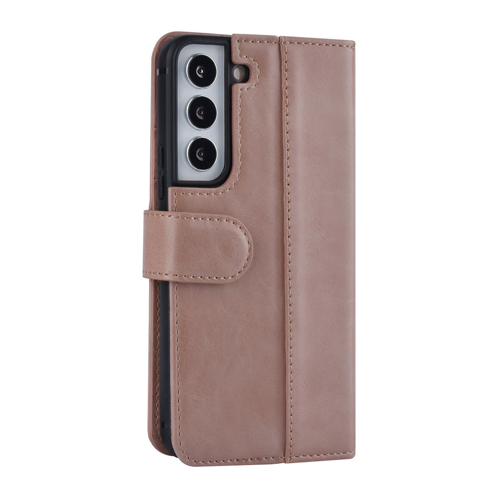 UNIQ Accessory Samsung Galaxy S22 Book Case hoesje - Pasjeshouder voor 3 pasjes - Magneetsluiting - Rose Gold-Hoesjes-Ilumina Benelux