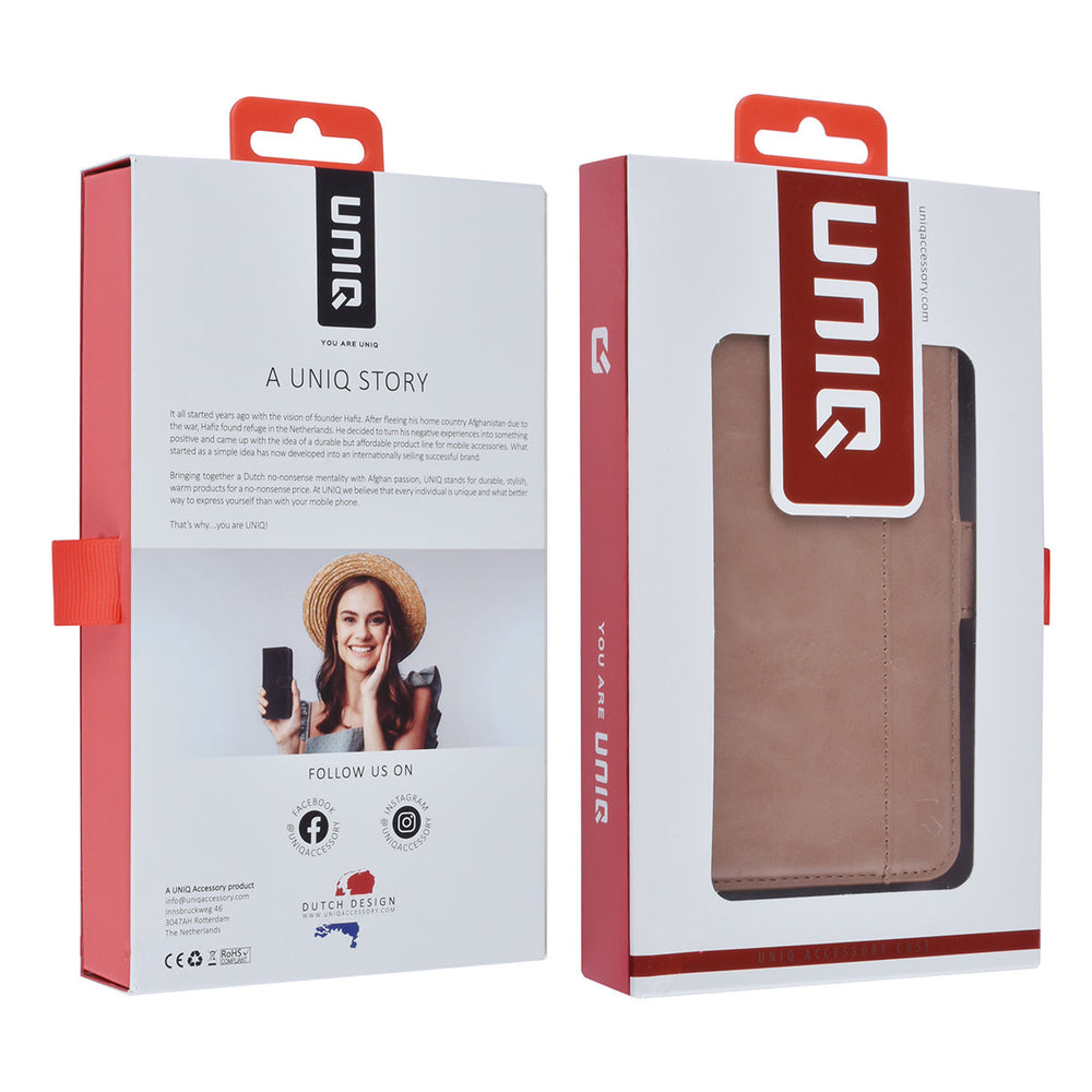 UNIQ Accessory Samsung Galaxy S22 Book Case hoesje - Pasjeshouder voor 3 pasjes - Magneetsluiting - Rose Gold-Hoesjes-Ilumina Benelux
