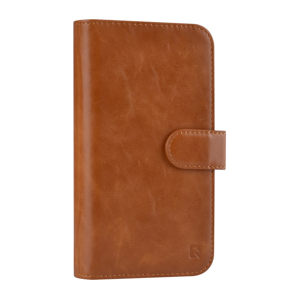 UNIQ Accessory Samsung Galaxy S22 Book Case hoesje - Pasjeshouder voor 9 pasjes - Magneetsluiting - Bruin-Hoesjes-Ilumina Benelux