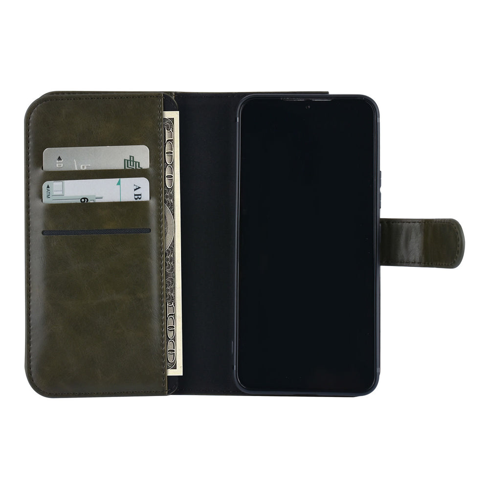 UNIQ Accessory Samsung Galaxy S22 Book Case hoesje - Pasjeshouder voor 9 pasjes - Magneetsluiting - DonkerGroen-Hoesjes-Ilumina Benelux