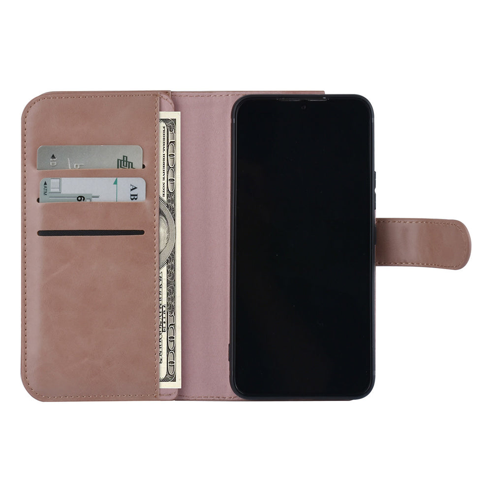 UNIQ Accessory Samsung Galaxy S22 Book Case hoesje - Pasjeshouder voor 9 pasjes - Magneetsluiting - Rose Gold-Hoesjes-Ilumina Benelux