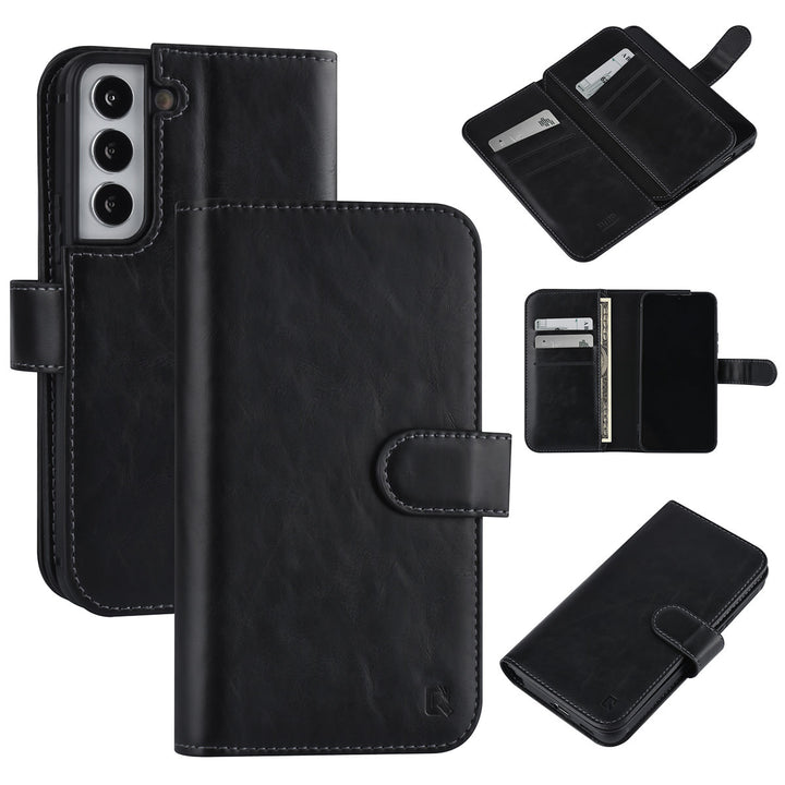 UNIQ Accessory Samsung Galaxy S22 Book Case hoesje - Pasjeshouder voor 9 pasjes - Magneetsluiting - Zwart-Hoesjes-Ilumina Benelux