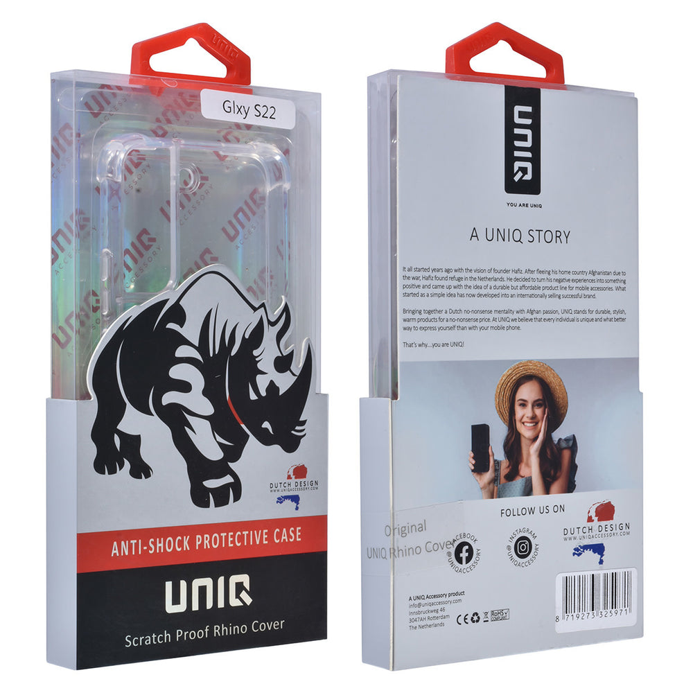 UNIQ Accessory Samsung Galaxy S22 Hardcase Backcover - Antishock - Transparant-Hoesjes-Ilumina Benelux