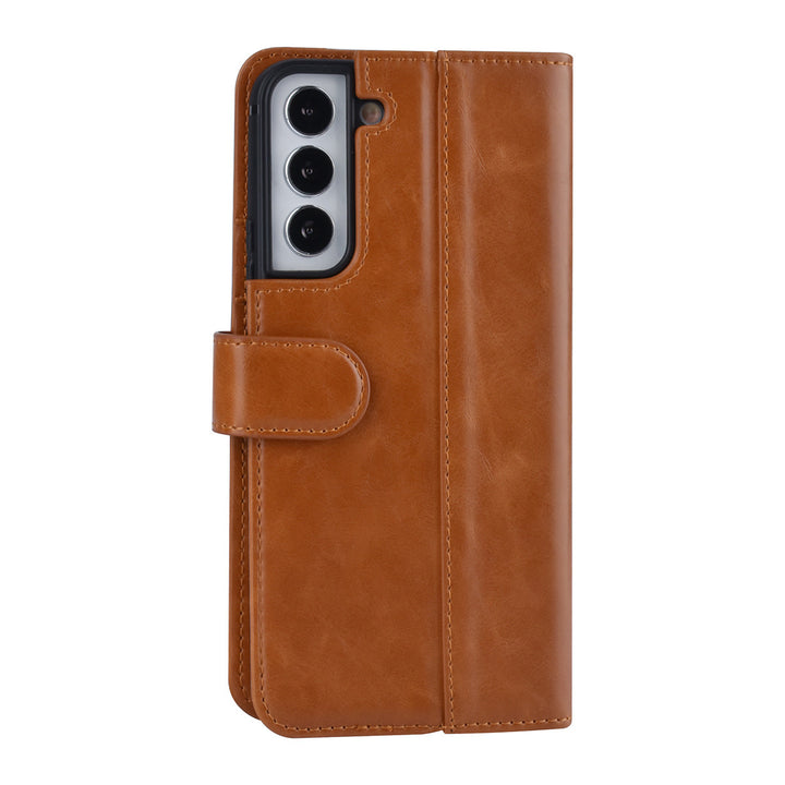 UNIQ Accessory Samsung Galaxy S22 Plus Book Case hoesje - Pasjeshouder voor 3 pasjes - Magneetsluiting - Bruin-Hoesjes-Ilumina Benelux