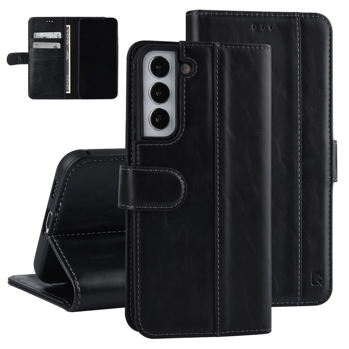 UNIQ Accessory Samsung Galaxy S22 Plus Book Case hoesje - Pasjeshouder voor 3 pasjes - Magneetsluiting - Zwart-Hoesjes-Ilumina Benelux