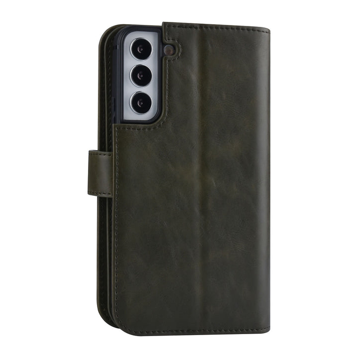 UNIQ Accessory Samsung Galaxy S22 Plus Book Case hoesje - Pasjeshouder voor 9 pasjes - Magneetsluiting - DonkerGroen-Hoesjes-Ilumina Benelux