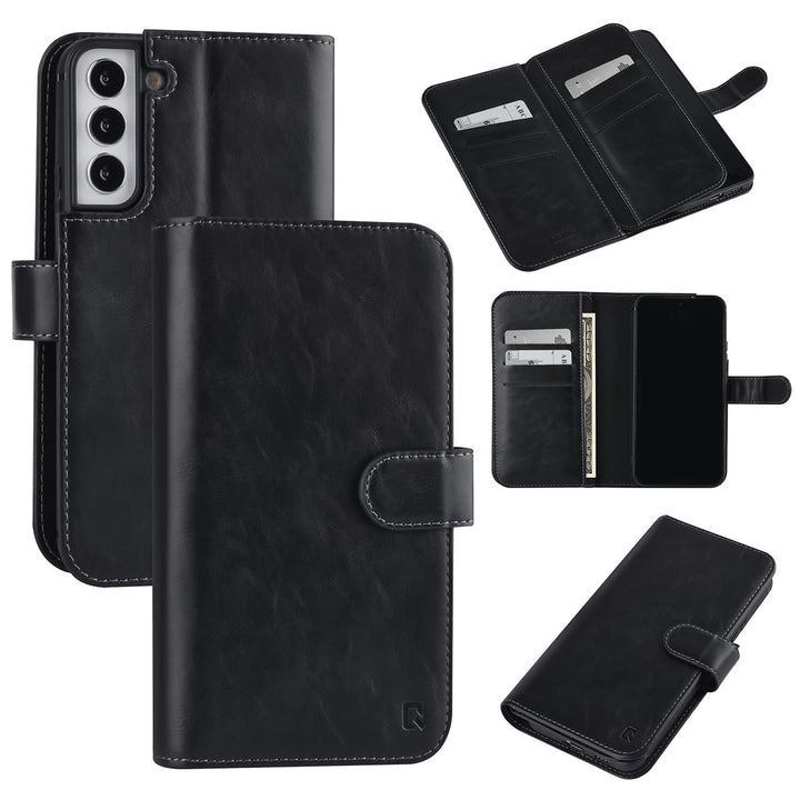 UNIQ Accessory Samsung Galaxy S22 Plus Book Case hoesje - Pasjeshouder voor 9 pasjes - Magneetsluiting - Zwart-Hoesjes-Ilumina Benelux