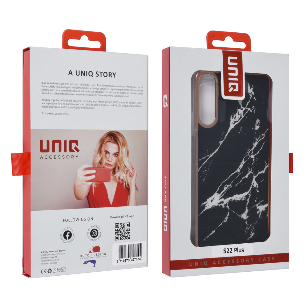UNIQ Accessory Samsung Galaxy S22 Plus TPU Backcover - Marble Black-Hoesjes-Ilumina Benelux