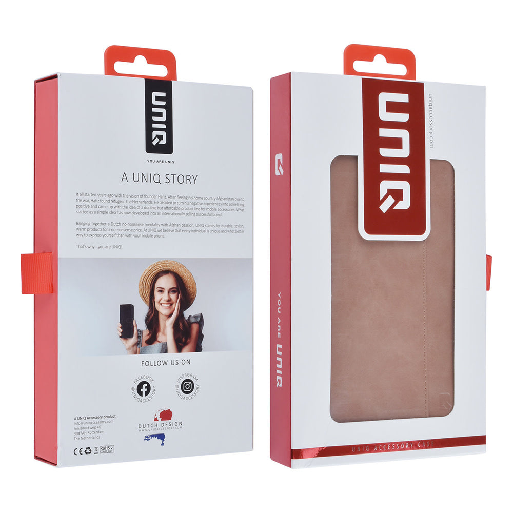 UNIQ Accessory Samsung Galaxy S22 Ultra Book Case hoesje - Pasjeshouder voor 3 pasjes - Magneetsluiting - Rose Gold-Hoesjes-Ilumina Benelux
