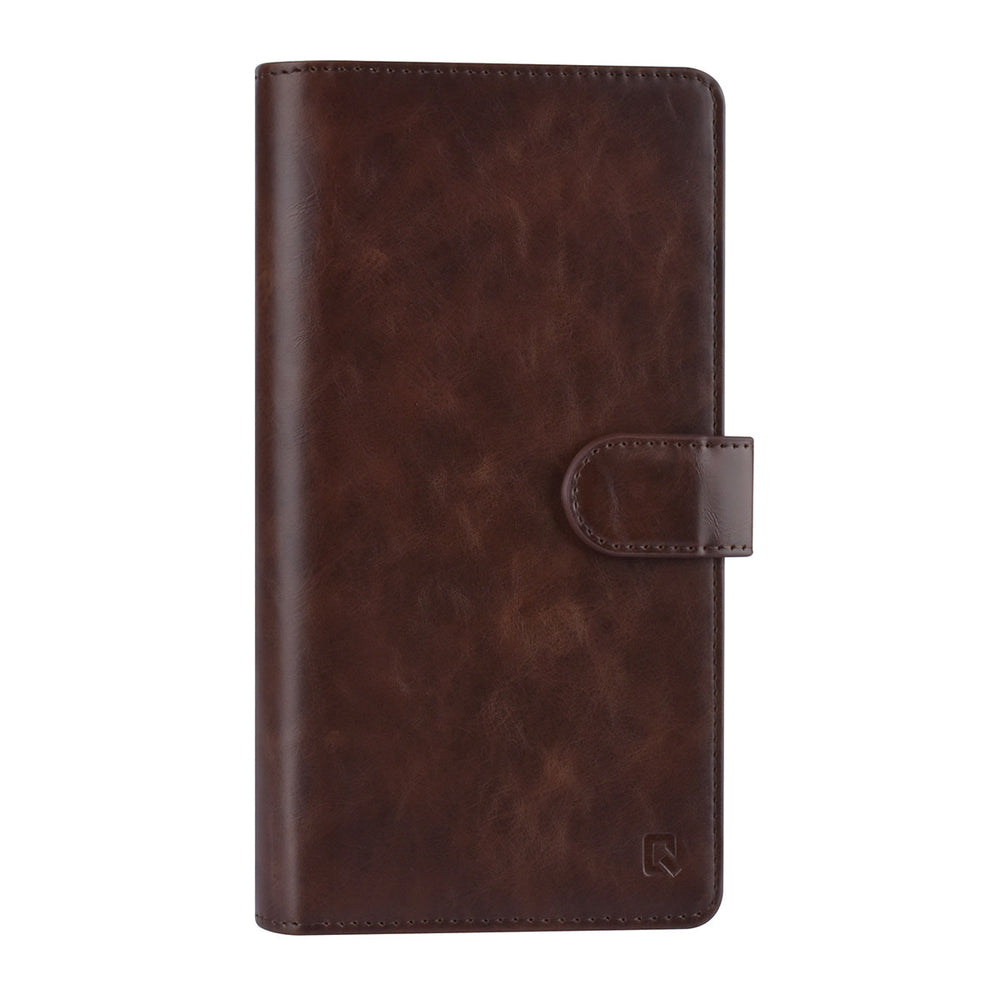 UNIQ Accessory Samsung Galaxy S22 Ultra Book Case hoesje - Pasjeshouder voor 9 pasjes - Magneetsluiting - DonkerBruin-Hoesjes-Ilumina Benelux