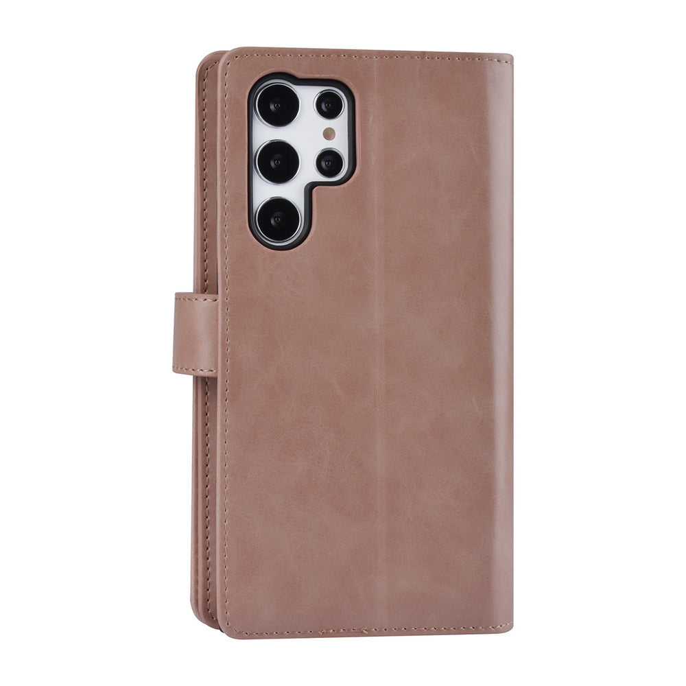 UNIQ Accessory Samsung Galaxy S22 Ultra Book Case hoesje - Pasjeshouder voor 9 pasjes - Magneetsluiting - Rose Gold-Hoesjes-Ilumina Benelux