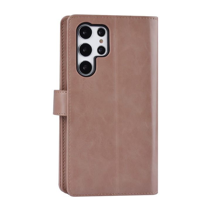 UNIQ Accessory Samsung Galaxy S22 Ultra Book Case hoesje - Pasjeshouder voor 9 pasjes - Magneetsluiting - Rose Gold-Hoesjes-Ilumina Benelux