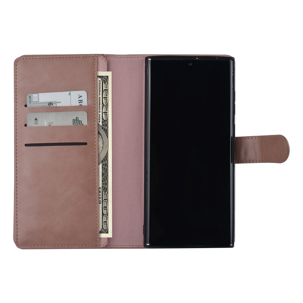 UNIQ Accessory Samsung Galaxy S22 Ultra Book Case hoesje - Pasjeshouder voor 9 pasjes - Magneetsluiting - Rose Gold-Hoesjes-Ilumina Benelux