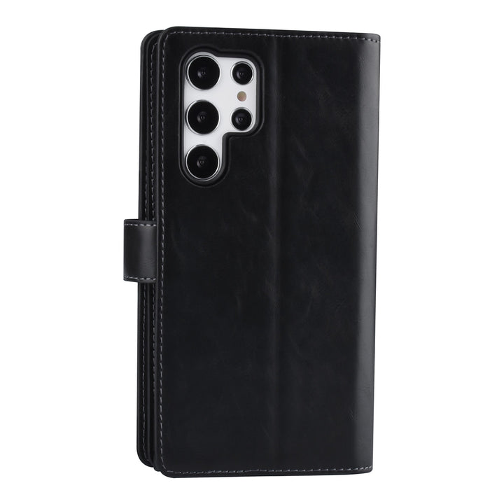 UNIQ Accessory Samsung Galaxy S22 Ultra Book Case hoesje - Pasjeshouder voor 9 pasjes - Magneetsluiting - Zwart-Hoesjes-Ilumina Benelux