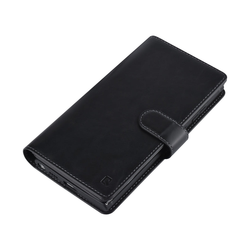 UNIQ Accessory Samsung Galaxy S22 Ultra Book Case hoesje - Pasjeshouder voor 9 pasjes - Magneetsluiting - Zwart-Hoesjes-Ilumina Benelux