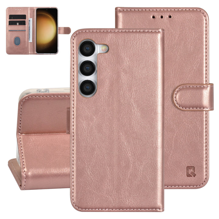UNIQ Accessory Samsung Galaxy S23 Book Case hoesje - Pasjeshouder voor 3 pasjes - Hanger - Rose Gold-Hoesjes-Ilumina Benelux
