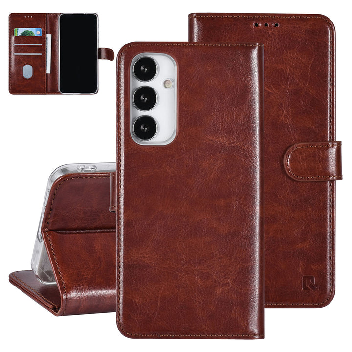 UNIQ Accessory Samsung Galaxy S23 FE Book Case hoesje Pasjeshouder - Bruin-Hoesjes-Ilumina Benelux