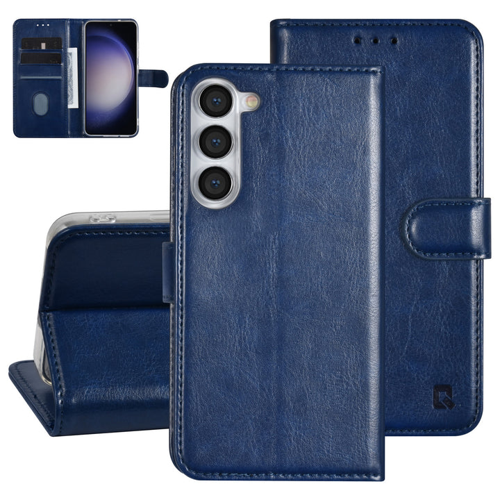 UNIQ Accessory Samsung Galaxy S23 Plus Book Case hoesje - Pasjeshouder voor 3 pasjes - Hanger - Blauw-Hoesjes-Ilumina Benelux