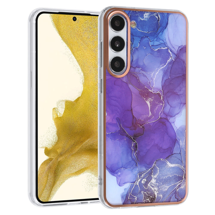 UNIQ Accessory Samsung Galaxy S23 Plus TPU Backcover - Marble Purple-Hoesjes-Ilumina Benelux