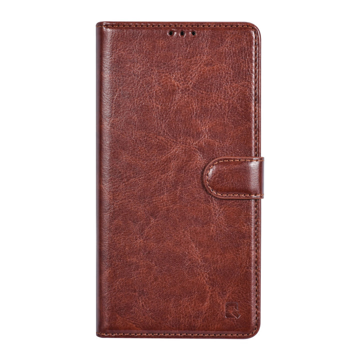 UNIQ Accessory Samsung Galaxy S23 Ultra Book Case hoesje - Pasjeshouder voor 3 pasjes - Hanger - Bruin-Hoesjes-Ilumina Benelux