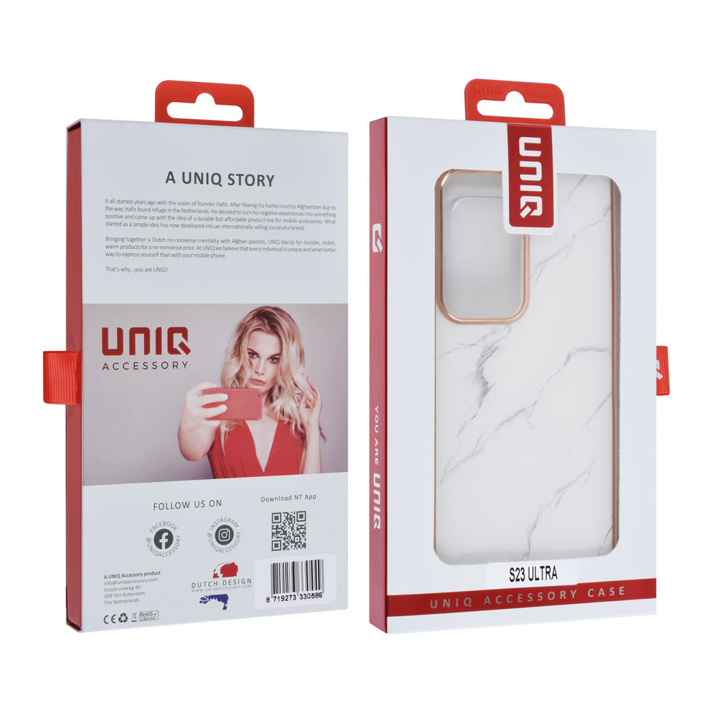 UNIQ Accessory Samsung Galaxy S23 Ultra TPU Backcover - Marble-Hoesjes-Ilumina Benelux