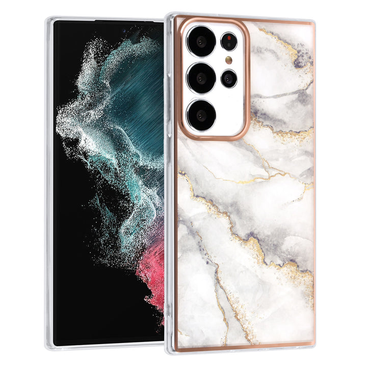 UNIQ Accessory Samsung Galaxy S23 Ultra TPU Backcover - Marble White-Hoesjes-Ilumina Benelux