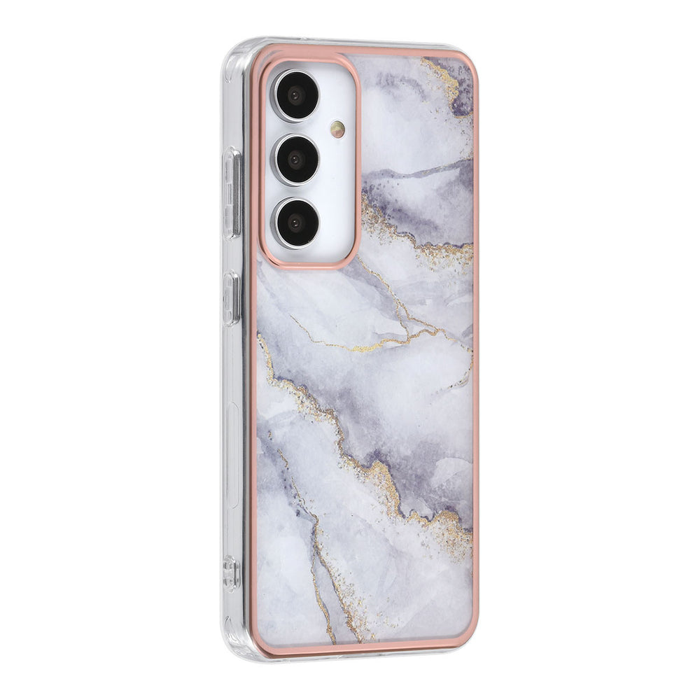 UNIQ Accessory Samsung Galaxy S24 Backcover hoesje Gold Line - Marble White-Hoesjes-Ilumina Benelux