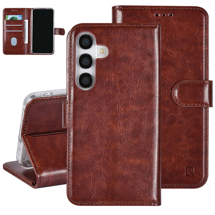 UNIQ Accessory Samsung Galaxy S24 Book Case hoesje 3 pasjeshouder - Bruin-Hoesjes-Ilumina Benelux