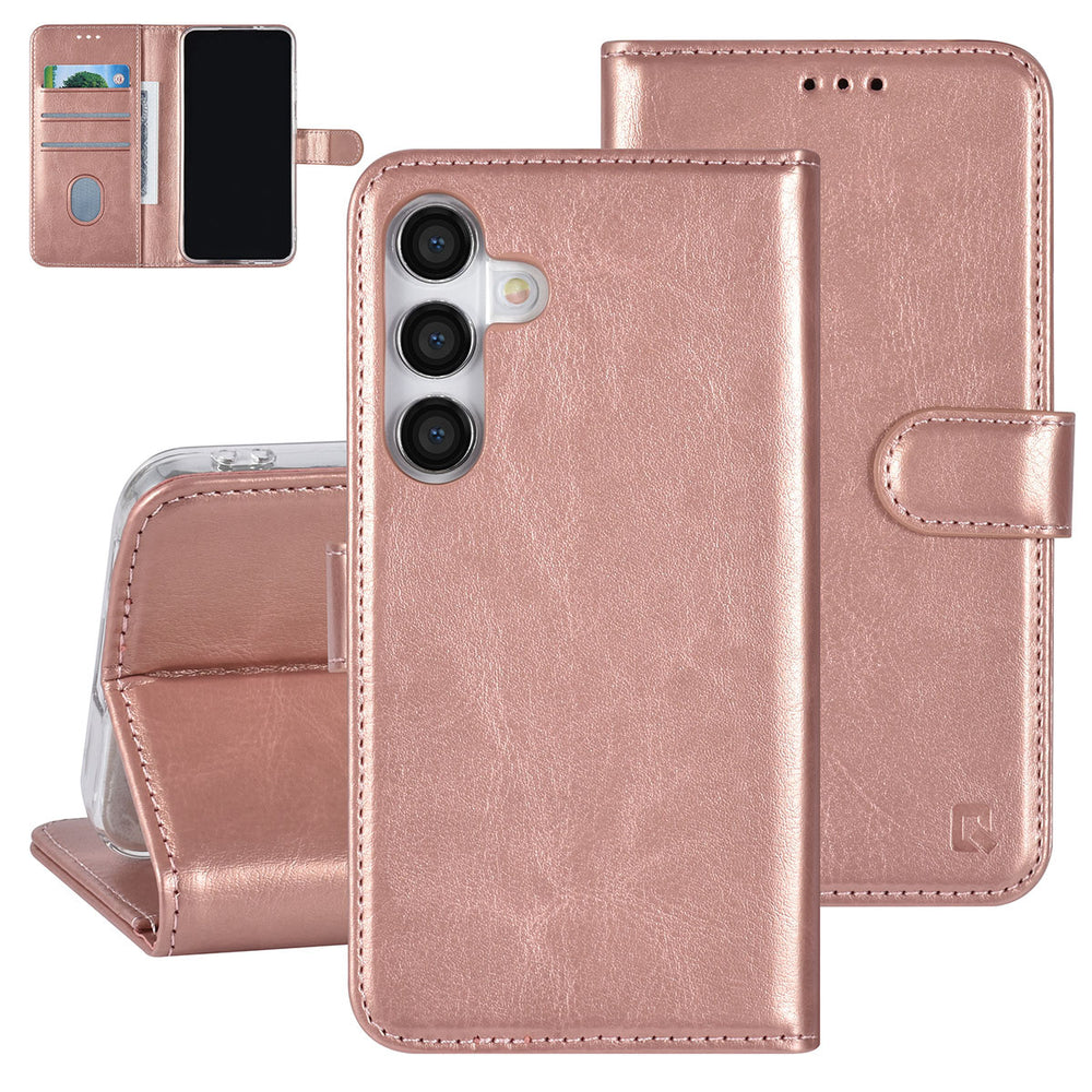 UNIQ Accessory Samsung Galaxy S24 Book Case hoesje 3 pasjeshouder - Rose Gold-Hoesjes-Ilumina Benelux