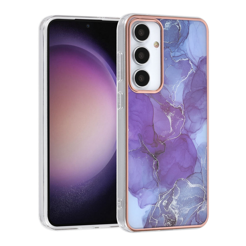 UNIQ Accessory Samsung Galaxy S24 Plus Backcover hoesje - Marble Purple-Hoesjes-Ilumina Benelux