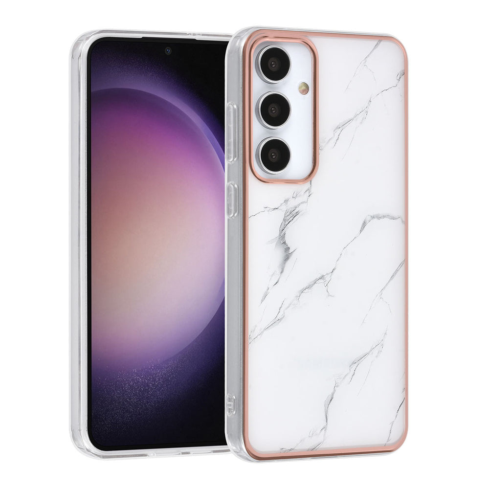 UNIQ Accessory Samsung Galaxy S24 Plus Backcover hoesje - Marble White-Hoesjes-Ilumina Benelux