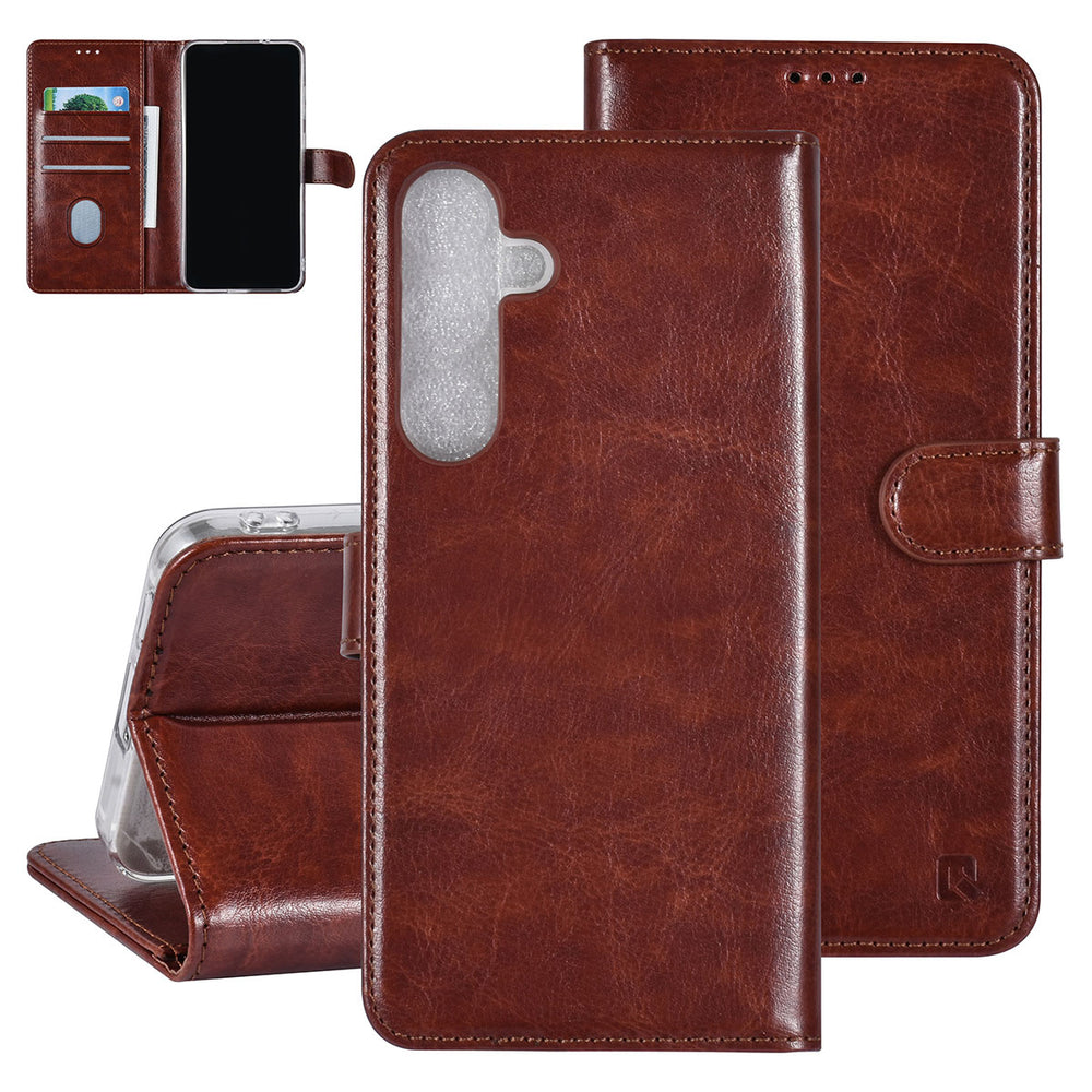 UNIQ Accessory Samsung Galaxy S24 Plus Book Case hoesje 3 pasjeshouder - Bruin-Hoesjes-Ilumina Benelux