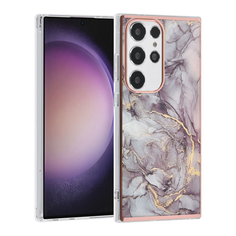 UNIQ Accessory Samsung Galaxy S24 Ultra Back Cover hoesje - Marble Grey-Hoesjes-Ilumina Benelux