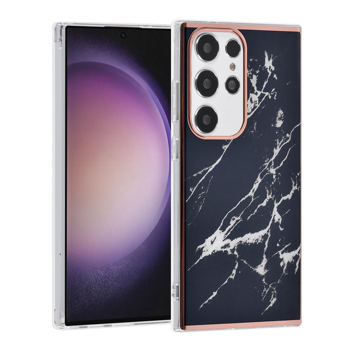 UNIQ Accessory Samsung Galaxy S24 Ultra Backcover hoesje - Marble Black-Hoesjes-Ilumina Benelux