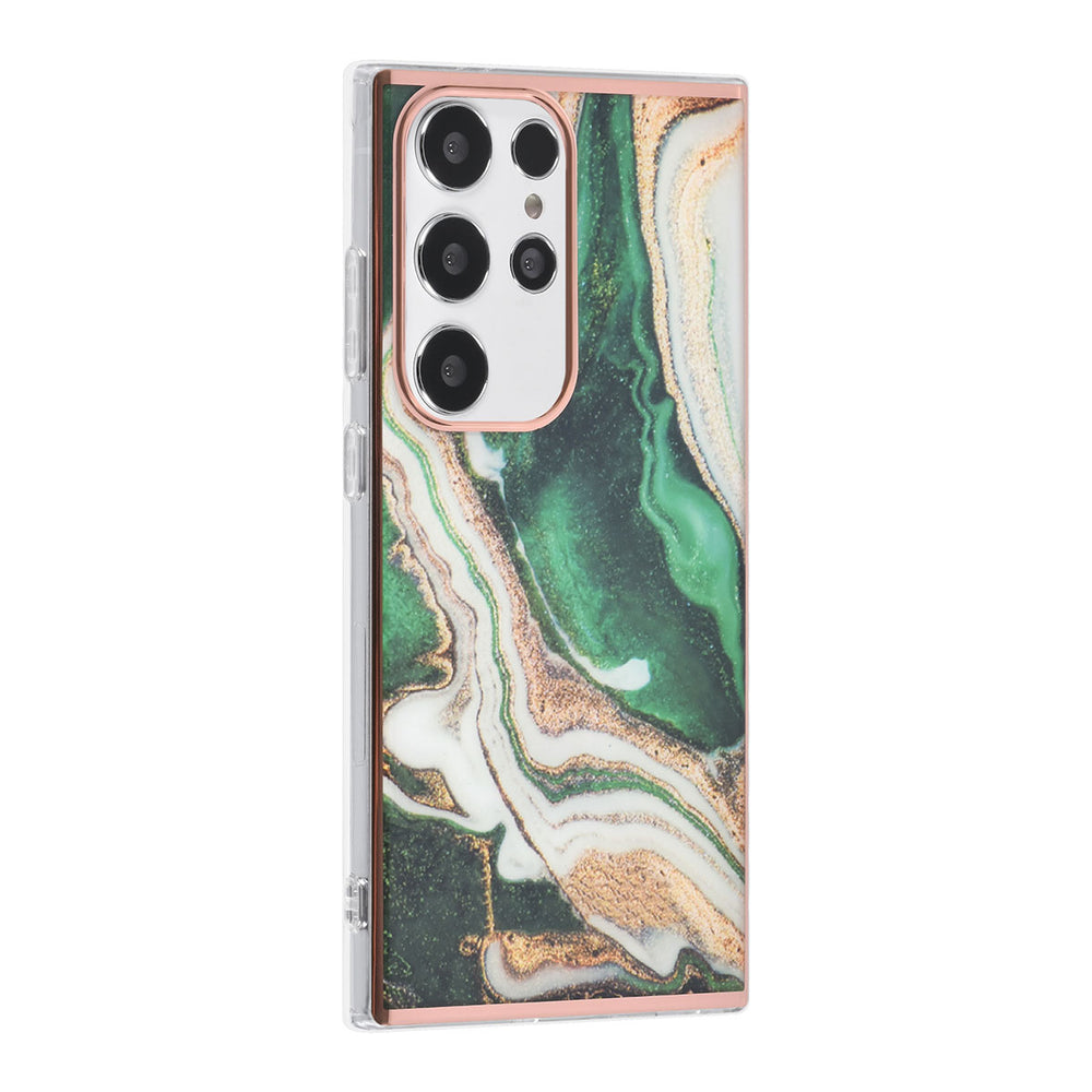 UNIQ Accessory Samsung Galaxy S24 Ultra Backcover hoesje - Marble Green-Hoesjes-Ilumina Benelux