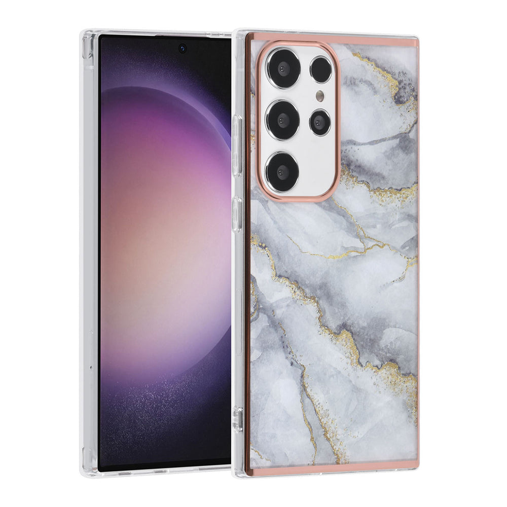 UNIQ Accessory Samsung Galaxy S24 Ultra Backcover hoesje - Marble Grey-Hoesjes-Ilumina Benelux