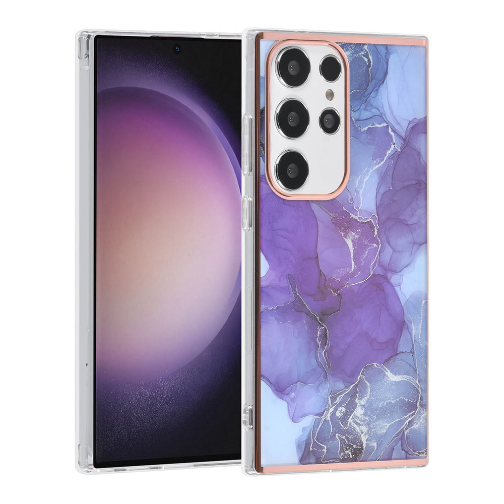 UNIQ Accessory Samsung Galaxy S24 Ultra Backcover hoesje - Marble Purple-Hoesjes-Ilumina Benelux