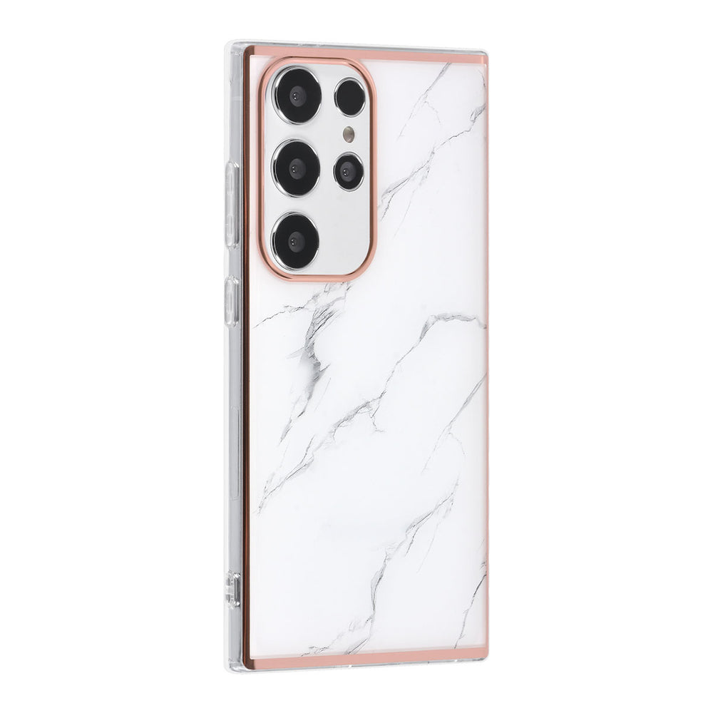 UNIQ Accessory Samsung Galaxy S24 Ultra Backcover hoesje - Marble White-Hoesjes-Ilumina Benelux