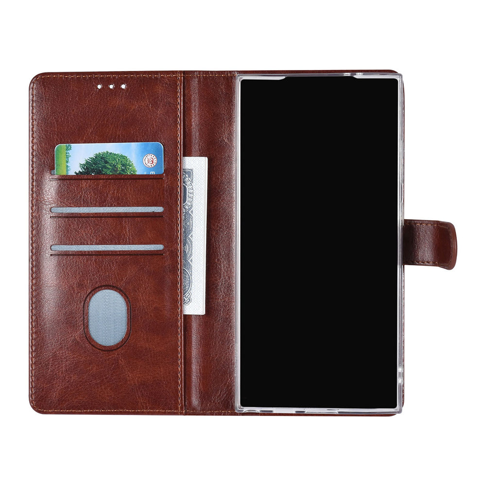 UNIQ Accessory Samsung Galaxy S24 Ultra Book Case hoesje 3 pasjeshouder - Bruin-Hoesjes-Ilumina Benelux