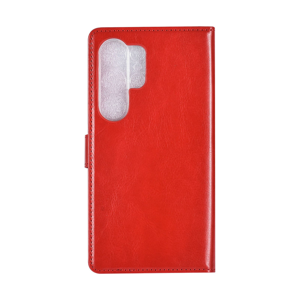 UNIQ Accessory Samsung Galaxy S24 Ultra Book Case hoesje 3 pasjeshouder - Rood-Hoesjes-Ilumina Benelux