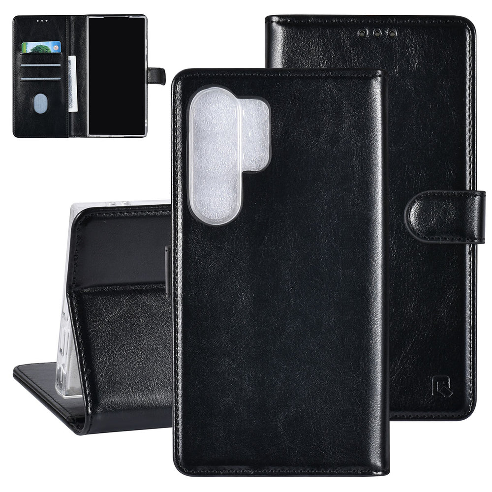 UNIQ Accessory Samsung Galaxy S24 Ultra Book Case hoesje 3 pasjeshouder - Zwart-Hoesjes-Ilumina Benelux