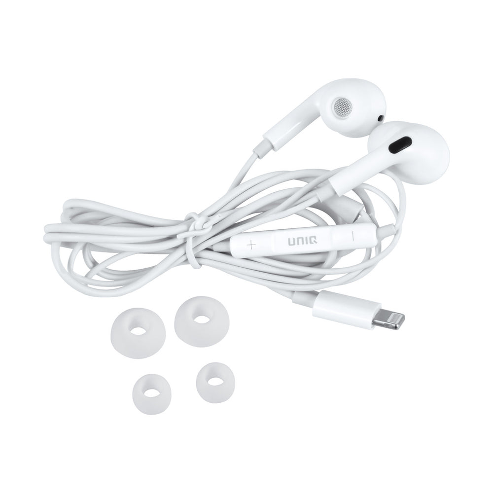 UNIQ Accessory Stereo Oordopjes met Lightning output - Wit-In-ear koptelefoon-Ilumina Benelux