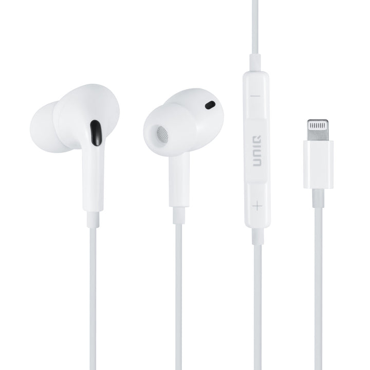 UNIQ Accessory Stereo Oordopjes met Lightning output - Wit-In-ear koptelefoon-Ilumina Benelux