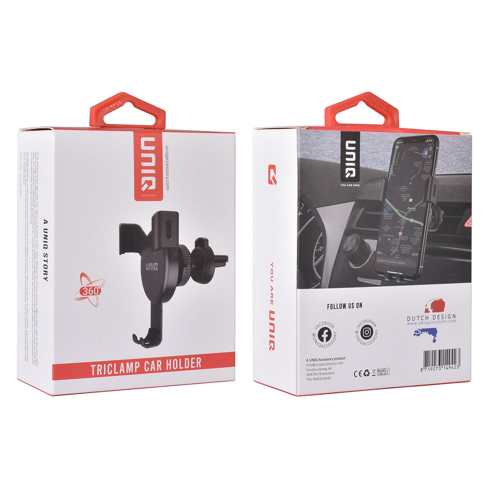 UNIQ Accessory Triclamp ventilatierooster autohouder-Telefoonhouders-Ilumina Benelux
